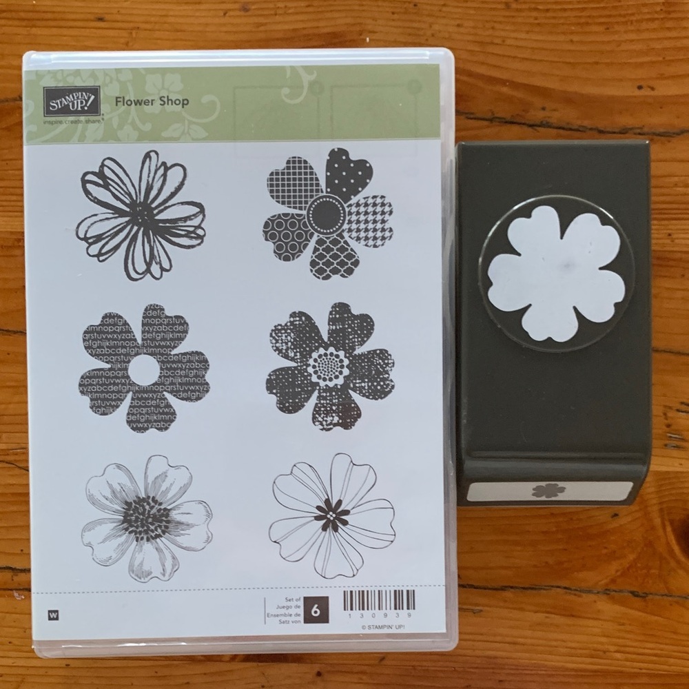 Stampin' Up! Flower Shop Stamp Set and Punch - Black and White Floral